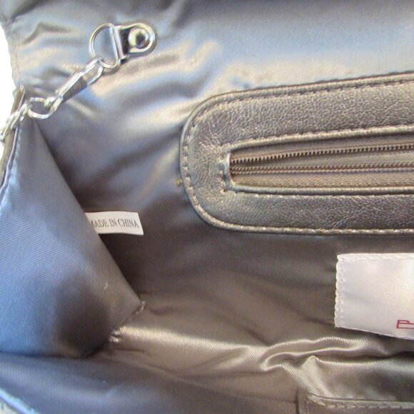 Big Buddha Woven Silver Clutch Bag - Like New - 12"x4.5" - Picture 6 of 14